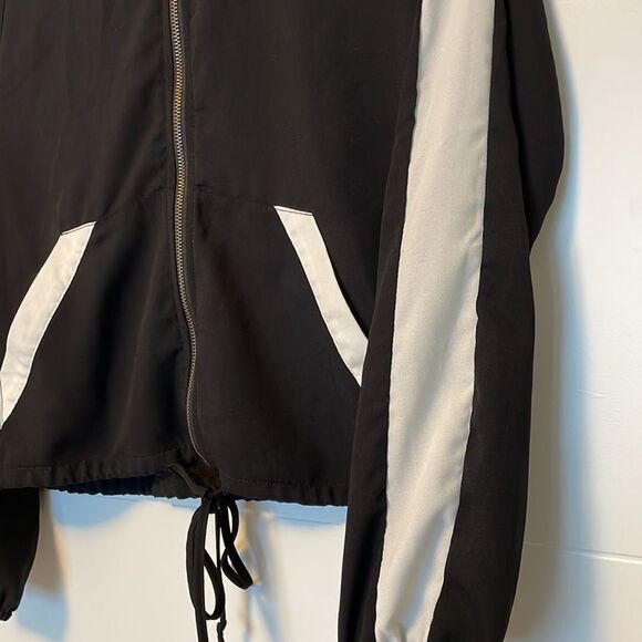 Monteau Thin Black and White Bomber Size Small - Picture 4 of 7